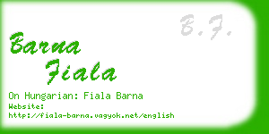 barna fiala business card